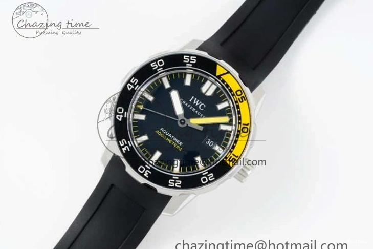 MIROTIME 0121 Bright Aquatimer Automatic SS RSF 1:1 Best Edition Black Yellow Dial on Black Rubber Strap A 7068